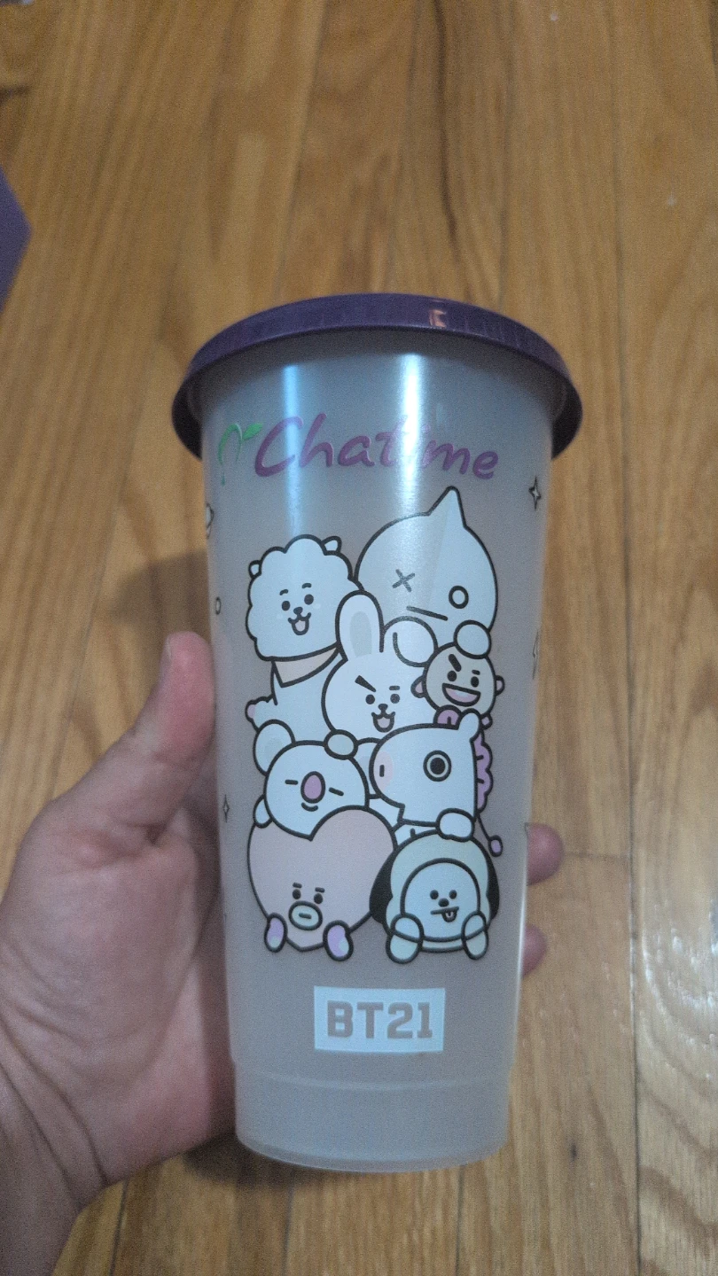 BTS Chatime BT21 Reusable Colour Changing Cup 710 ML