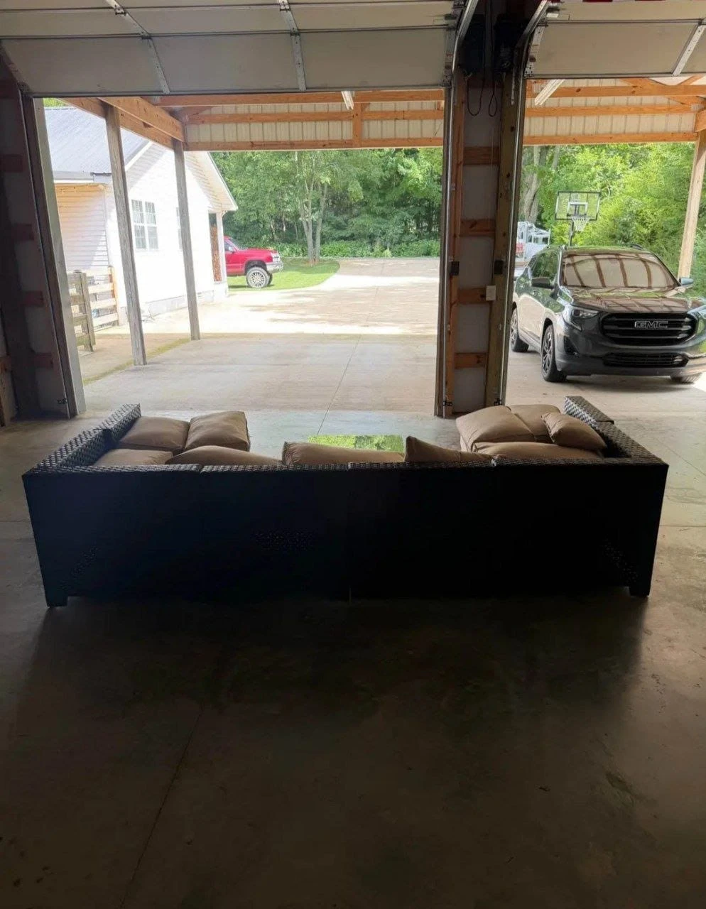 Wicker Outdoor Sectional Sofa with Cushions and Coffee Table - photo 3