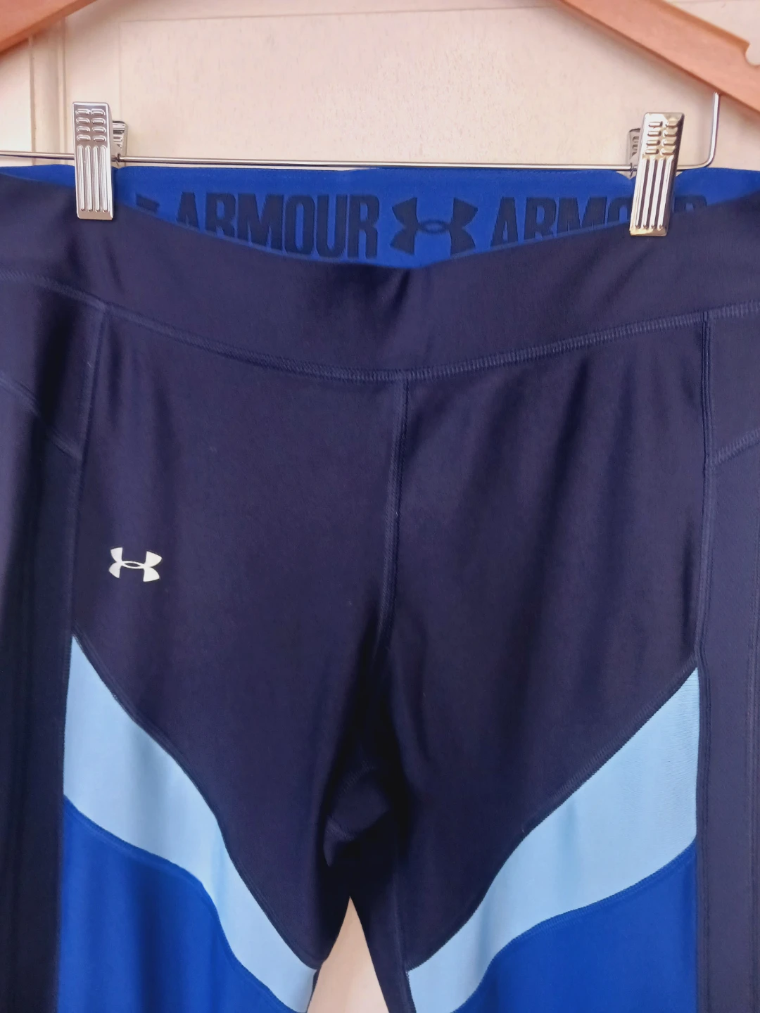Under Armour Blue Colorblock Leggings. L. - photo 3