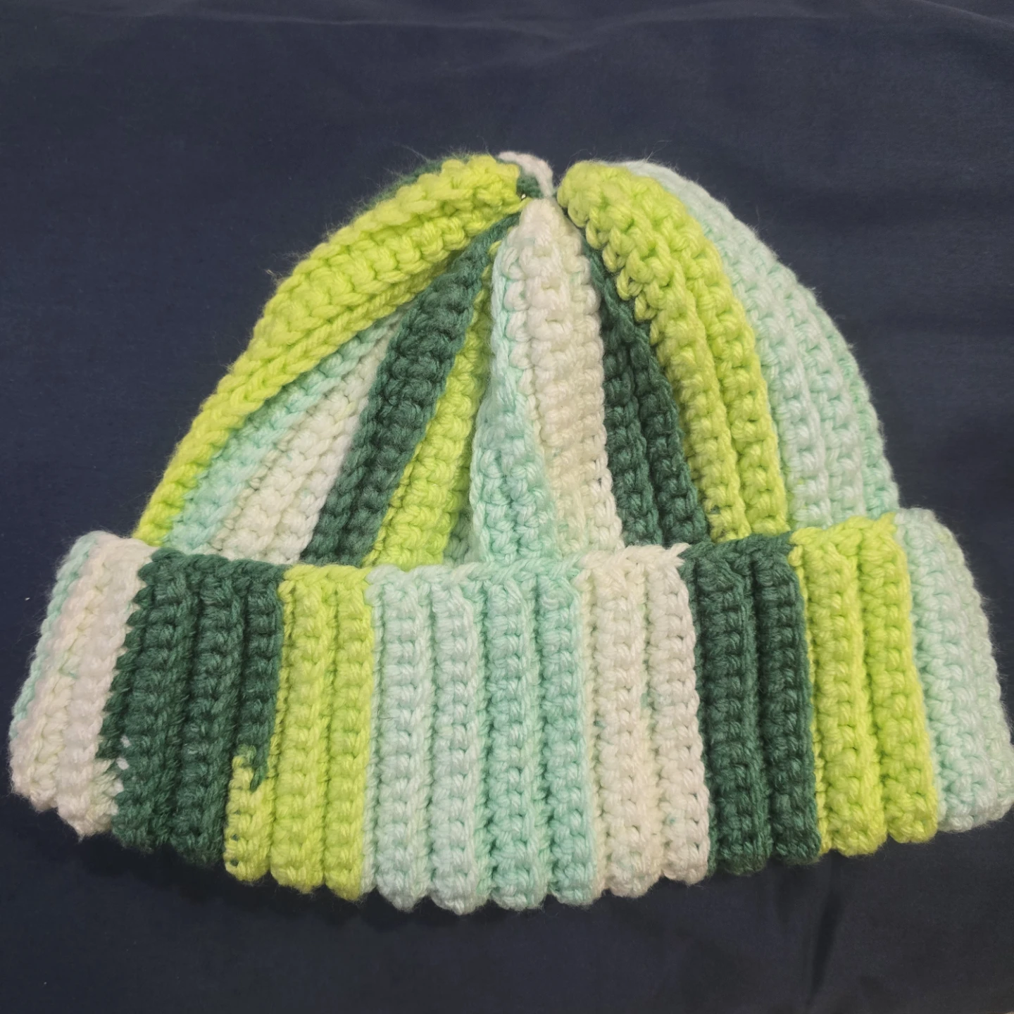 Summer Mint Crochet Beanie