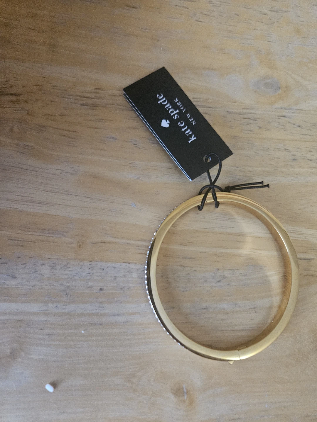 Kate Spade Gold Bangle with Crystals