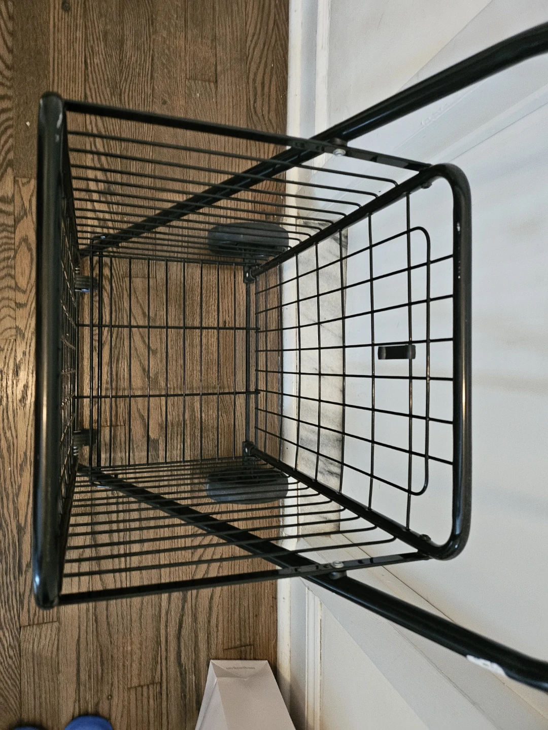 Black Metal Rolling Shopping Cart - photo 3
