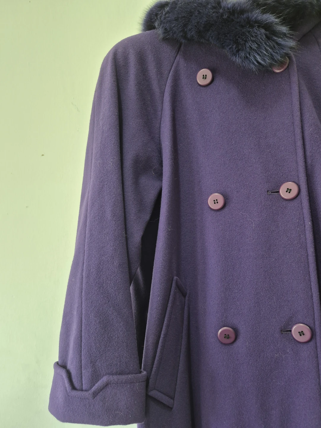 Vintage Liptons Purple Wool & Cashmere Long Coat - photo 2