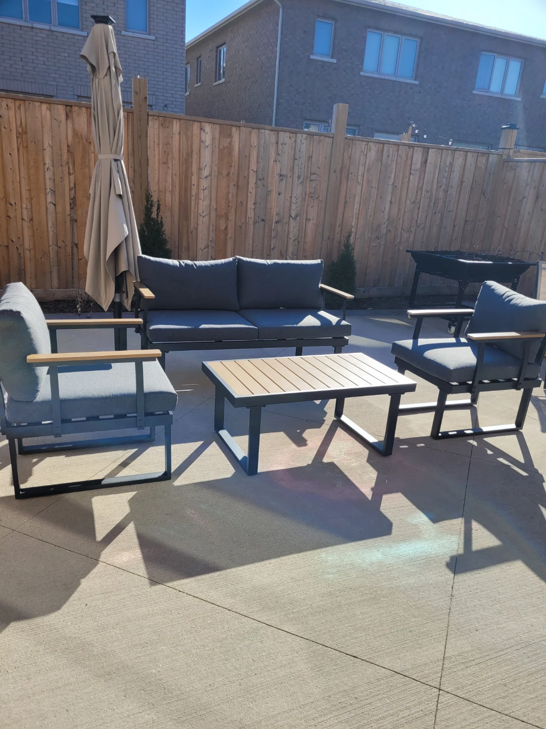 4-Piece Patio Furniture Set with Coffee Table - photo 2