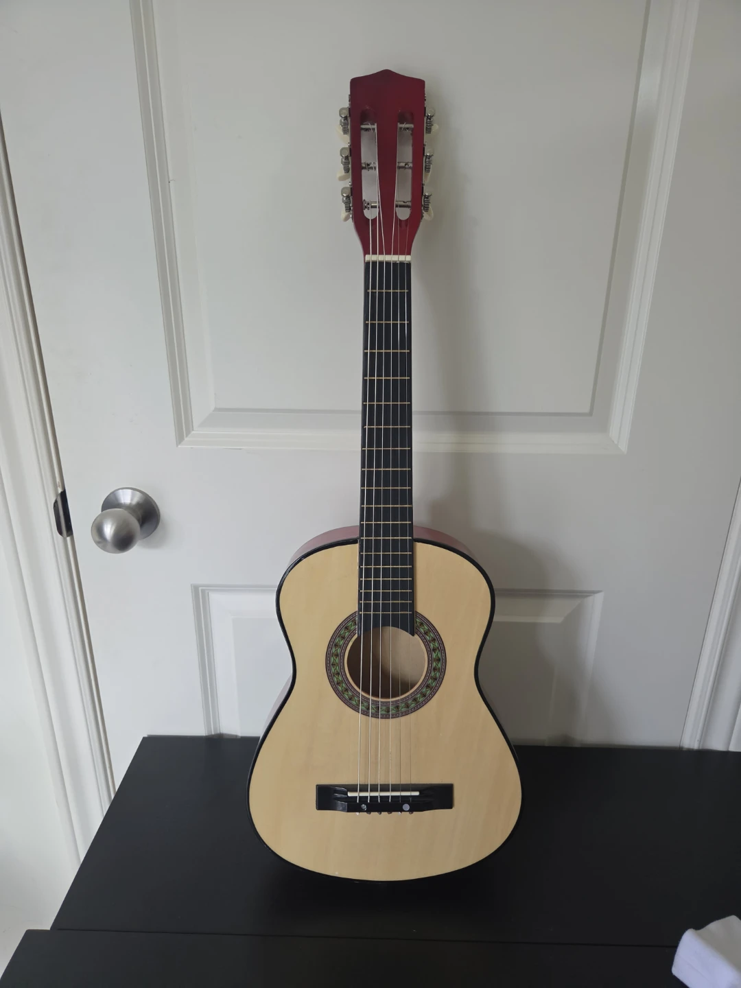 Kid's Red and Natural Acoustic Guitar
