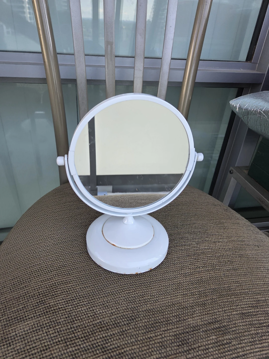 White Tabletop Mirror