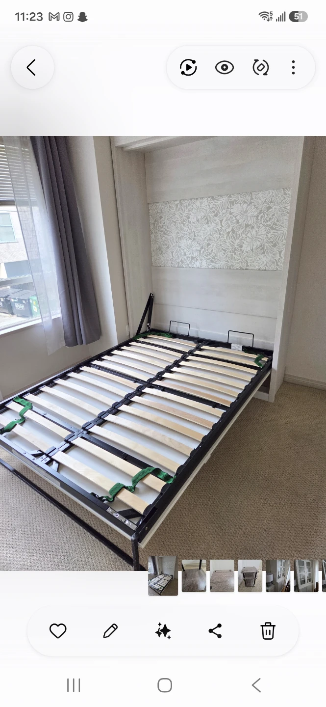 Full/Double Murphy Bed – Ivory Oak