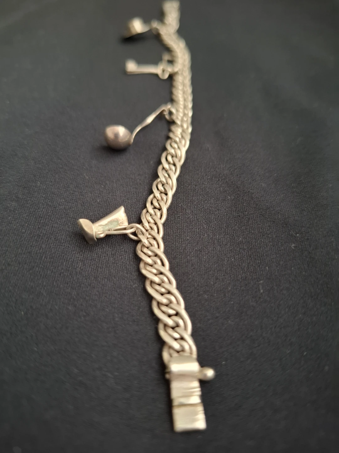 Sterling Silver Charm Bracelet 925 - photo 3