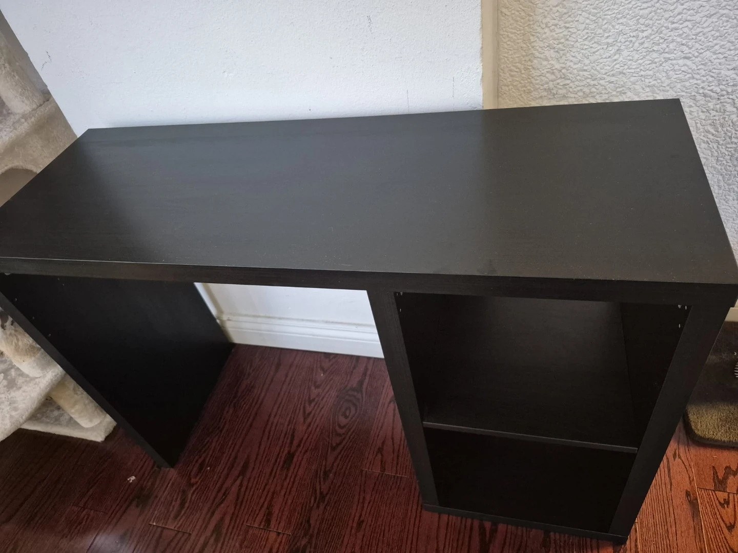 Black computer desk with shelves - photo 4