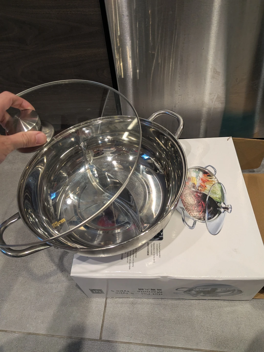 Hot Pot - stainless steel, 2 compartments - photo 2