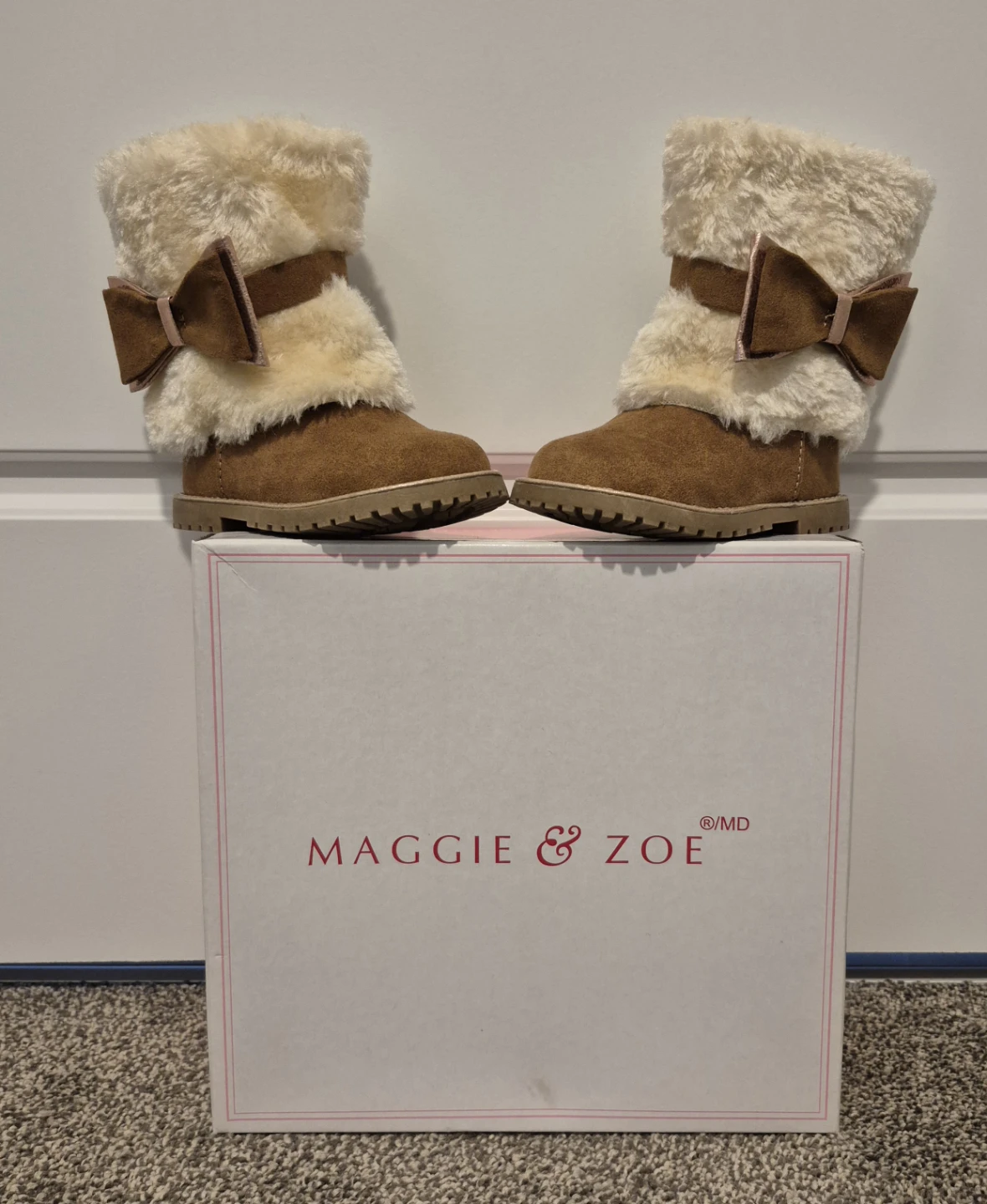 Maggie & Zoe Baby Brown Faux-Fur Boots