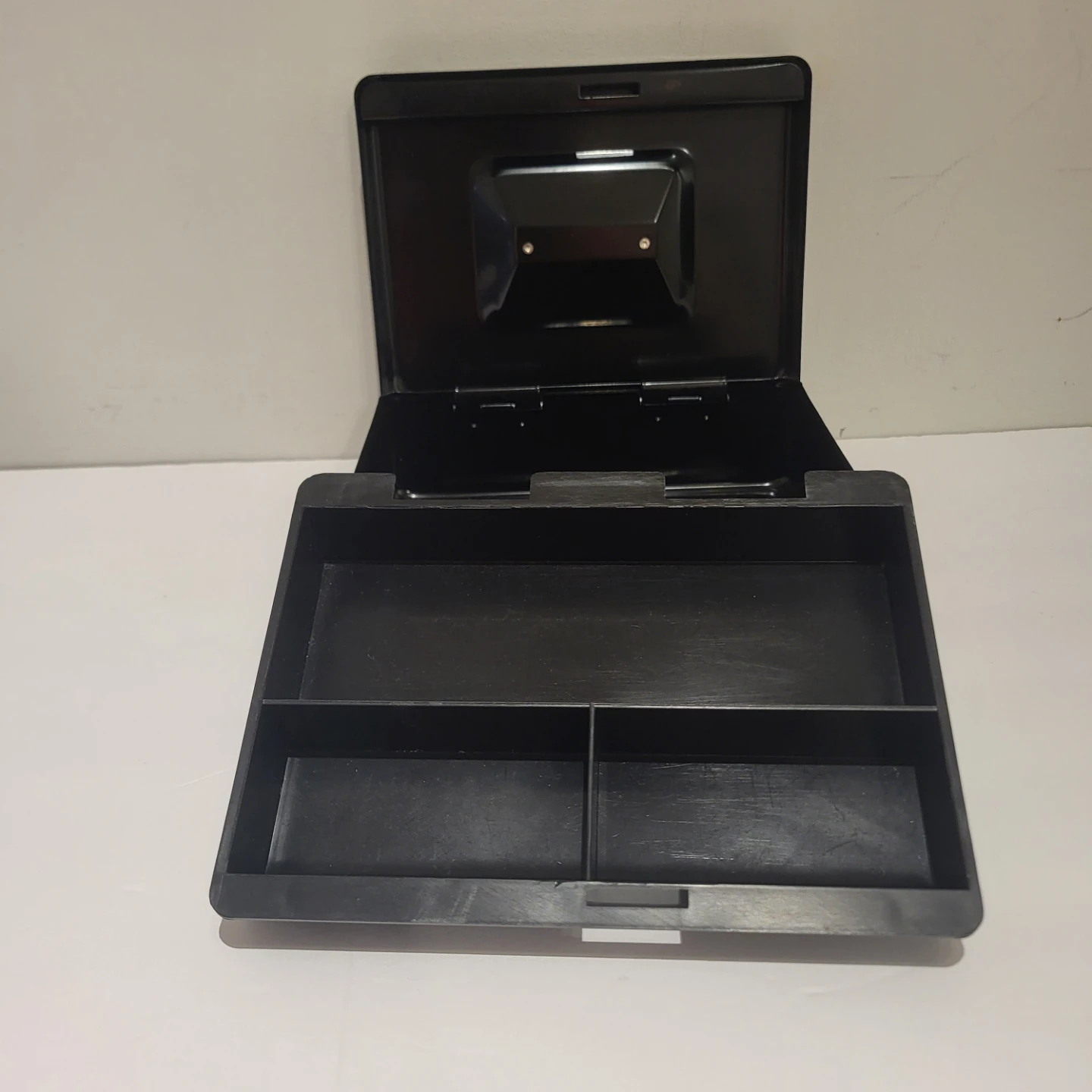 Black Metal Cash Box with Key - photo 2