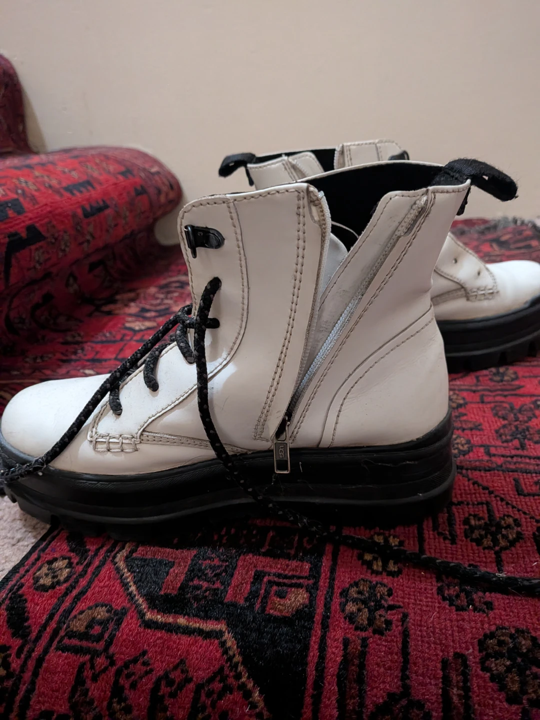 White Combat UGG Boots - photo 3