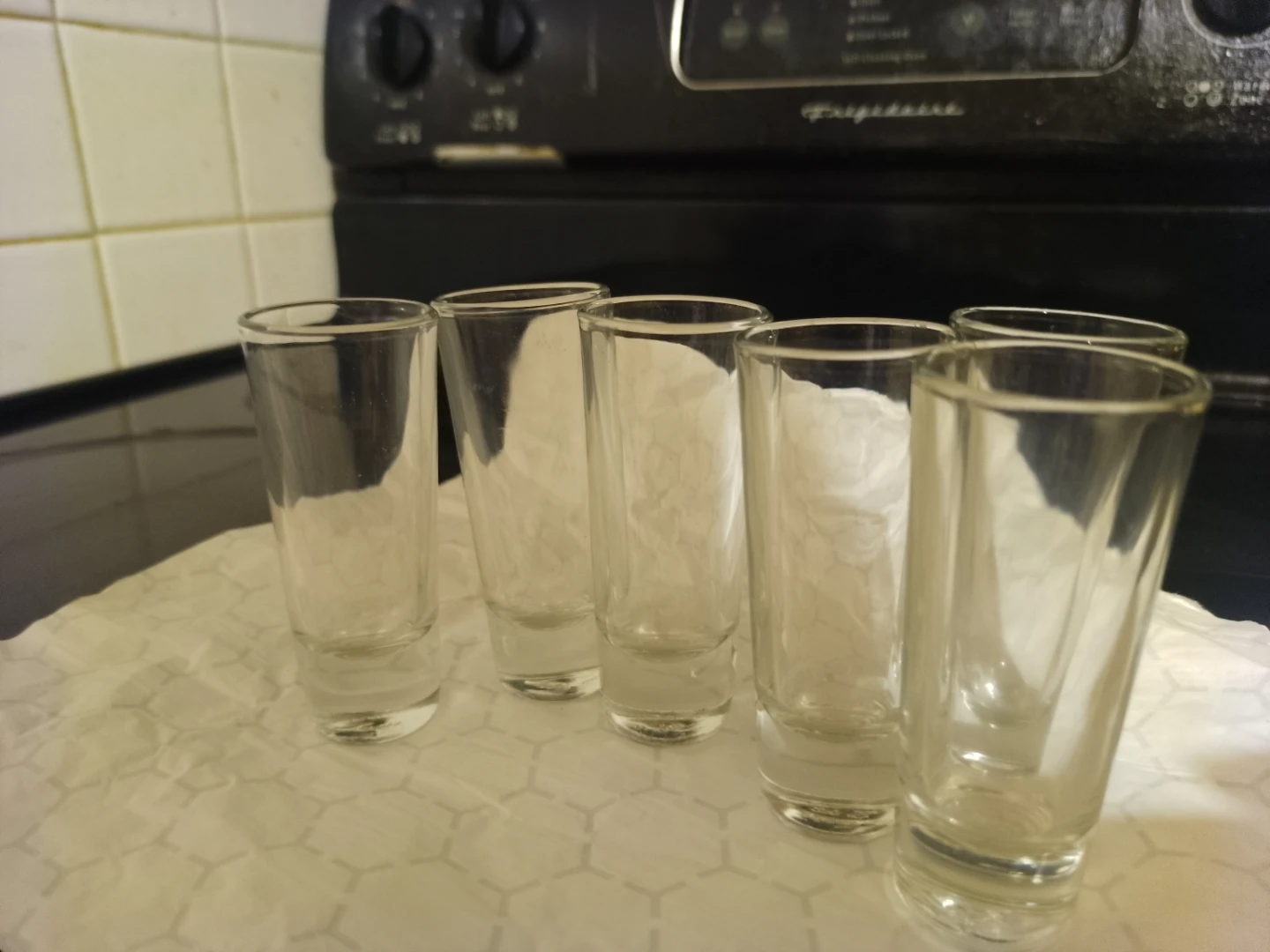 Set of 6 Clear Shot Glasses