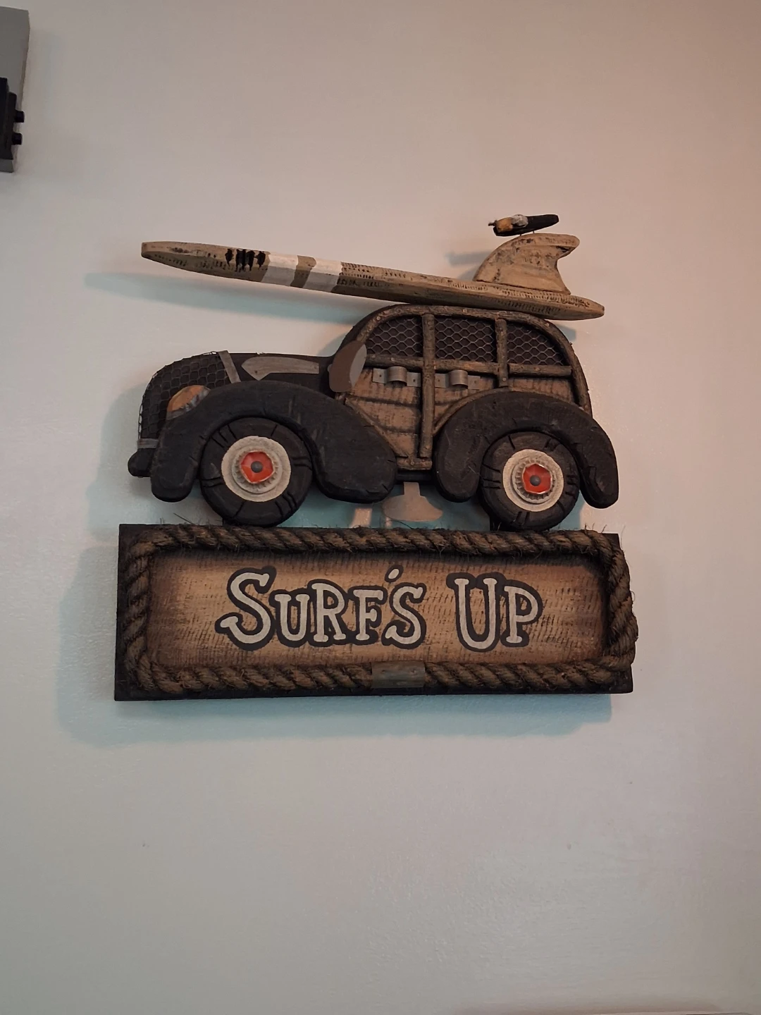 Surf's Up Wooden Car Wall Art