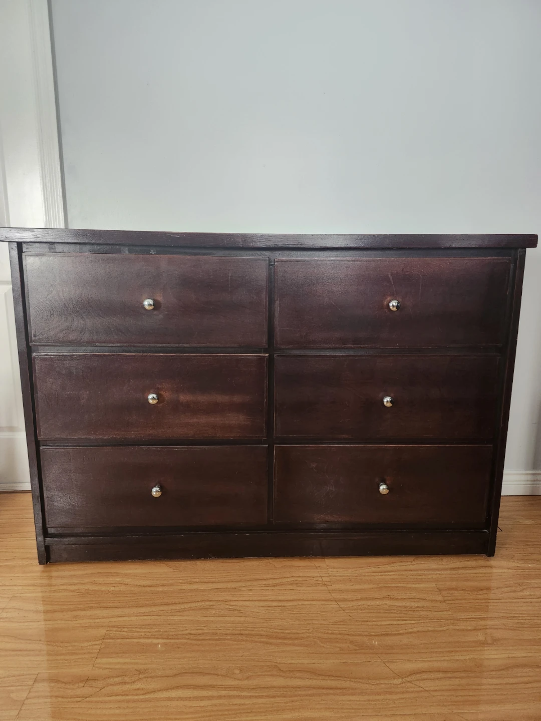 Dark Brown Six-Drawer Dresser