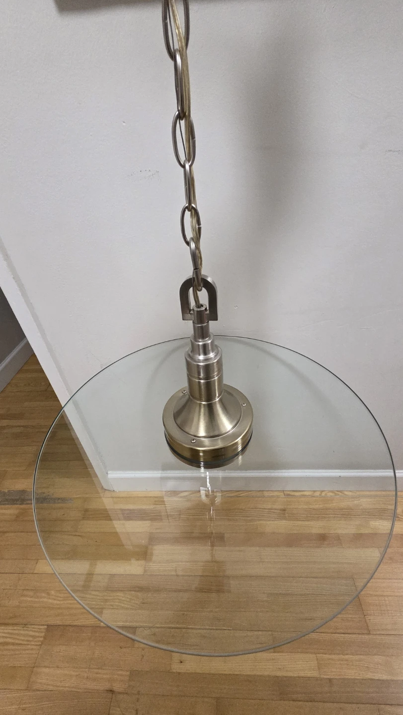 Ceiling light w/glass shade, see description for pickup info
