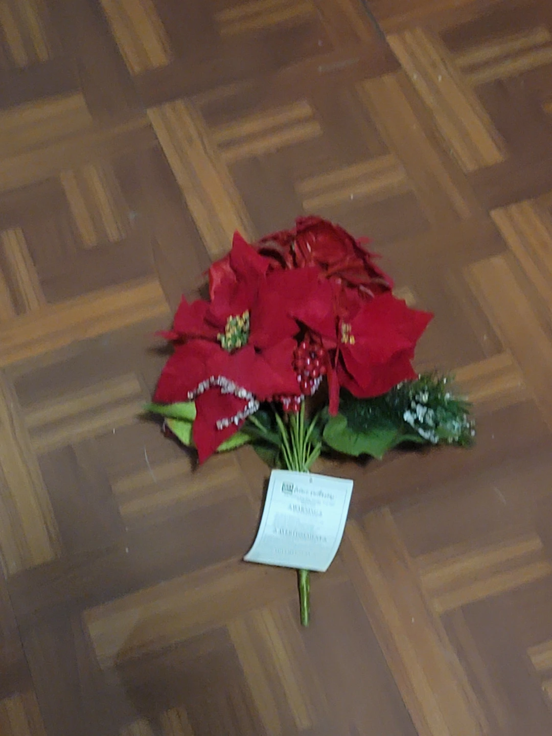 Home Interiors Artificial Poinsettia Flower Arrangement - photo 4