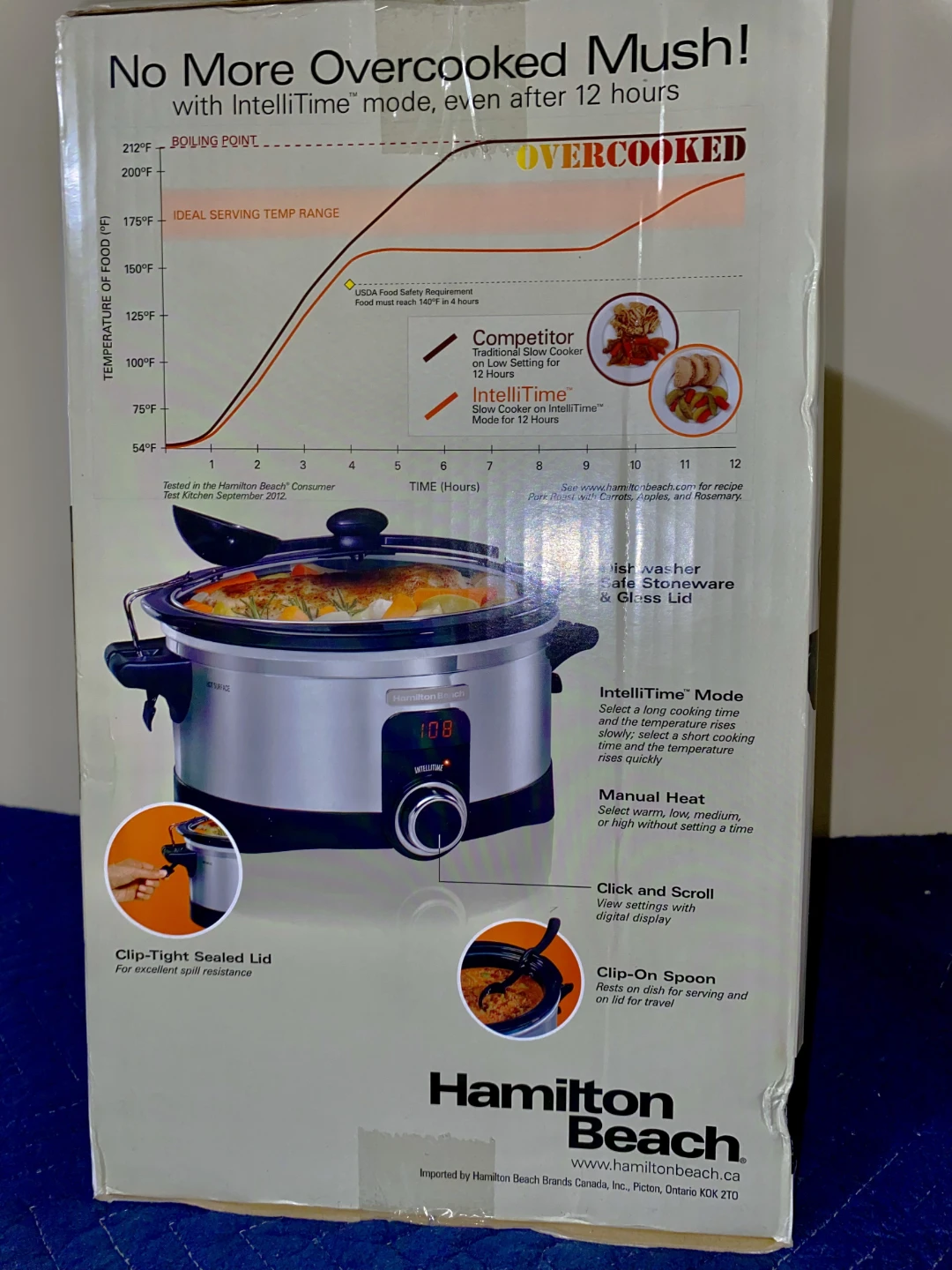 Hamilton Beach IntelliTime 6 Quart Slow Cooker - New in Box!! - photo 3