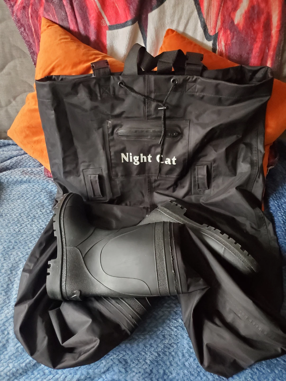 Night Cat Chest Wader PVC Fishing Suit with boots