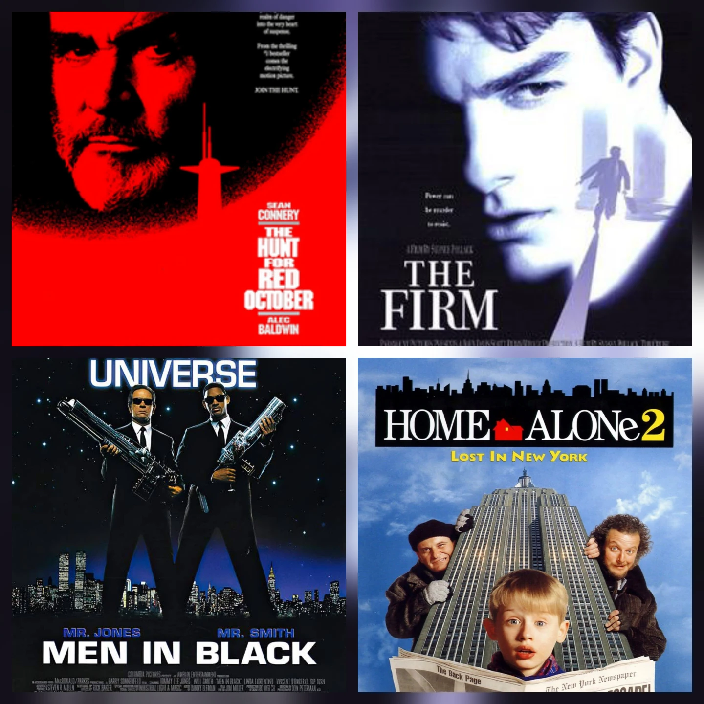 VHS Movies Bundle: The Hunt for Red October,  The Firm, Men in