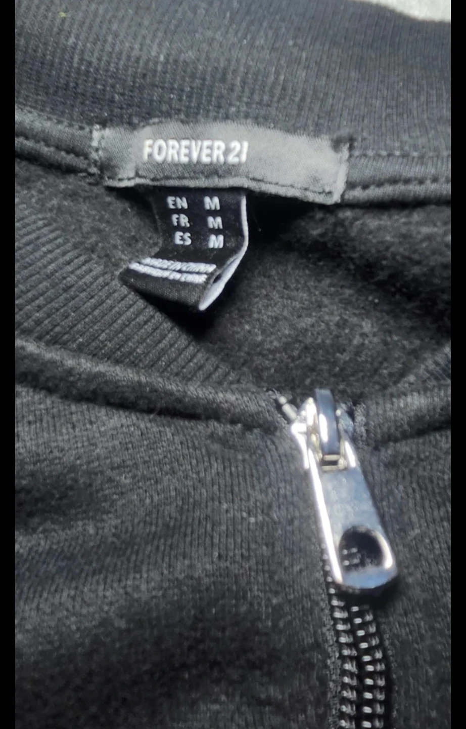 Forever 21 Black Zip-Up Jacket with Pink Bows - Size M - photo 3