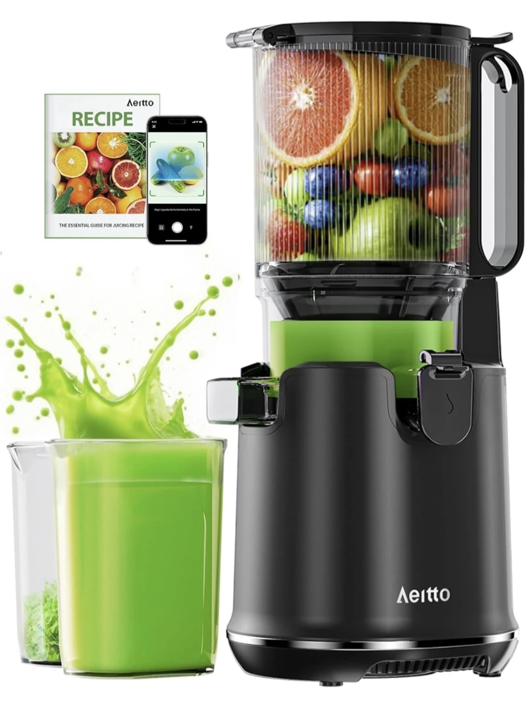 Aeitto Slow Juicer - High Power Motor, Low Noise