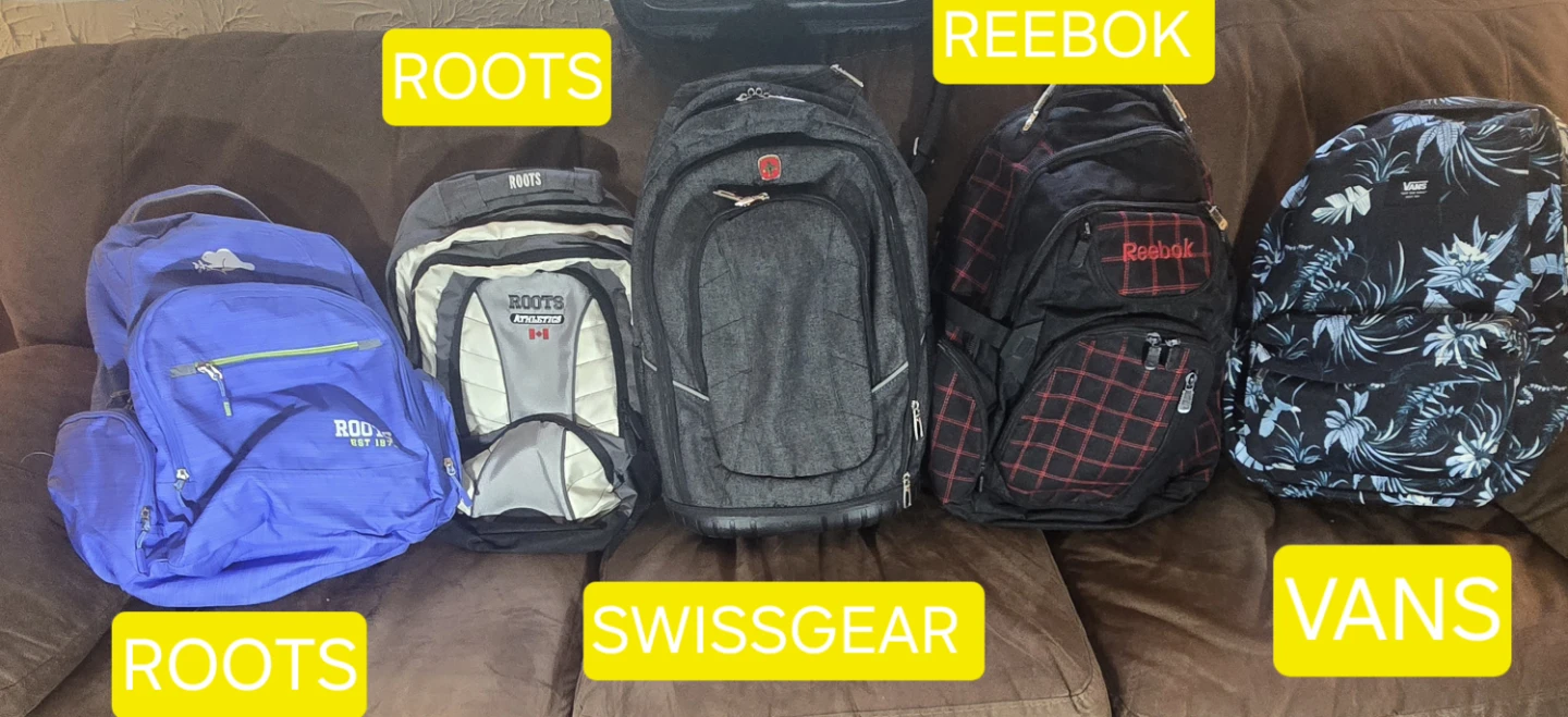 Backpacks, Wheeled Laptop Backpack and Laptop Briefcase.  EUC.