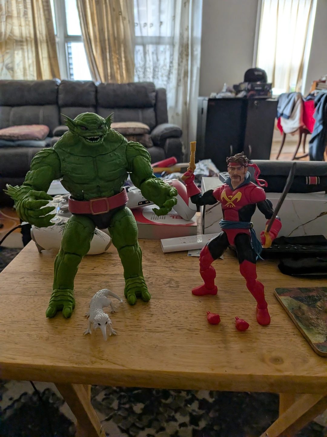 Loose Marvel Legends Corsair and CH'OD with accessories