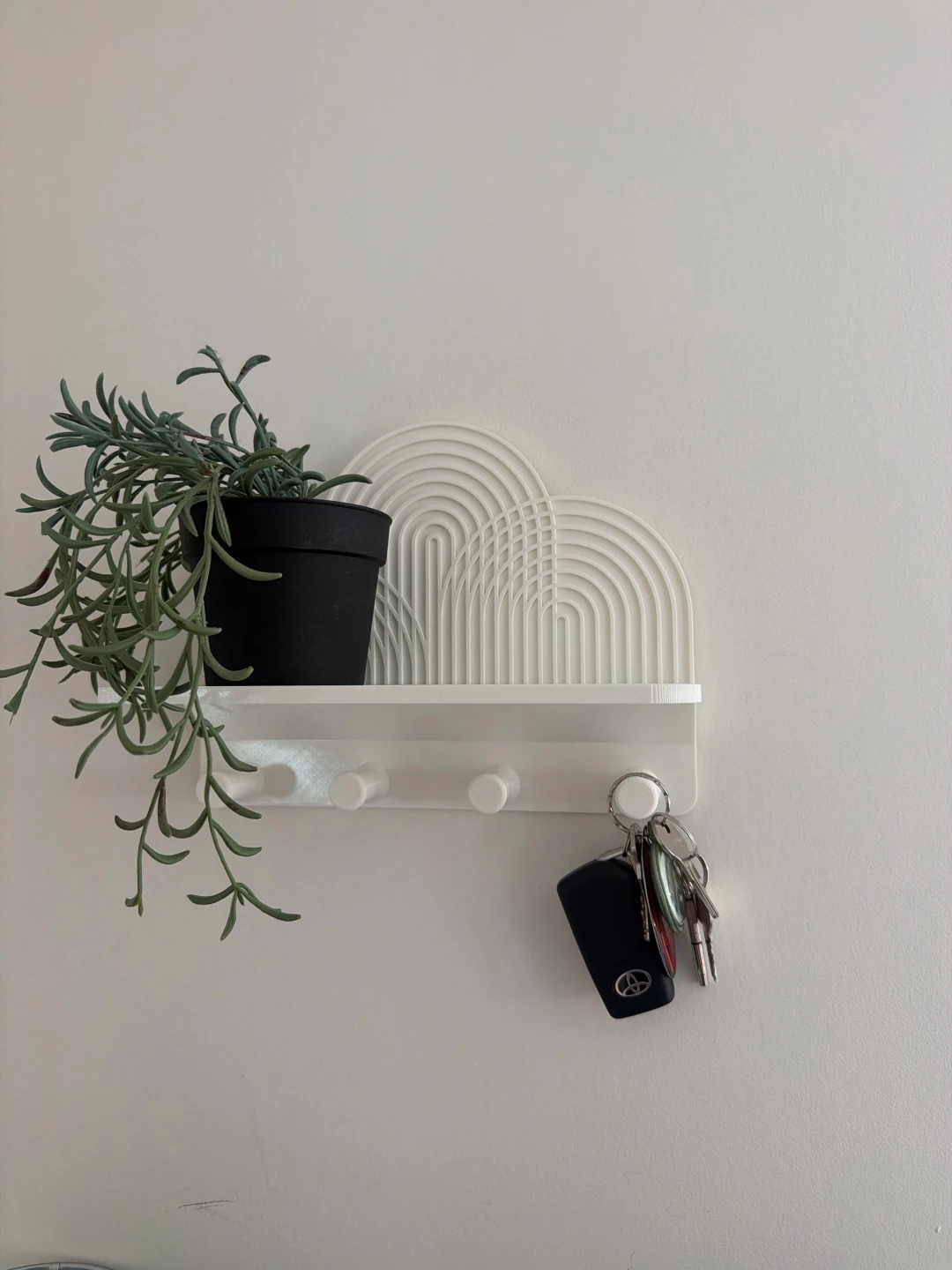 Mid century design Shelf with Hooks - photo 3