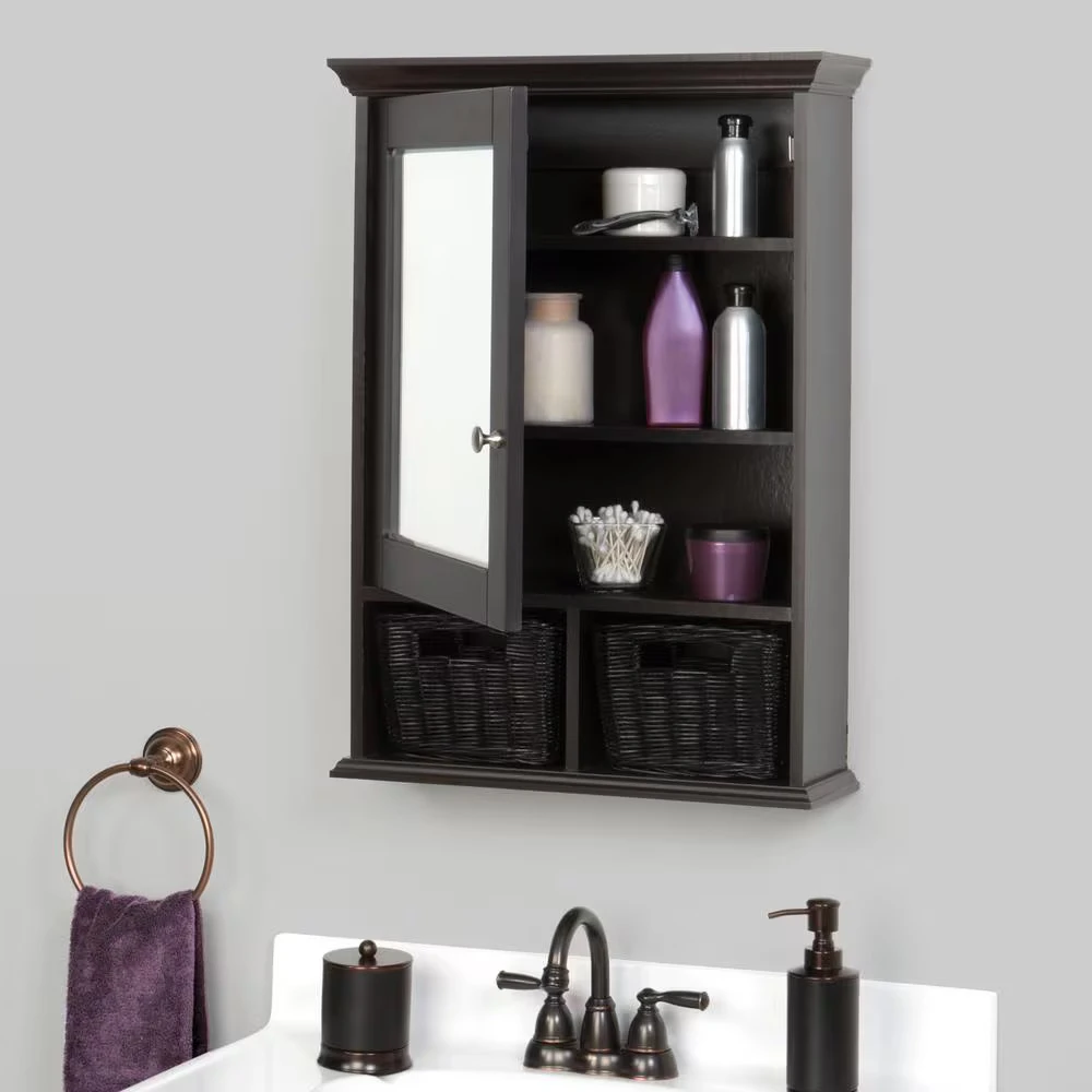 NEW BOX Zenith Wood Medicine Cabinet 21x29", Adjustable Shelves