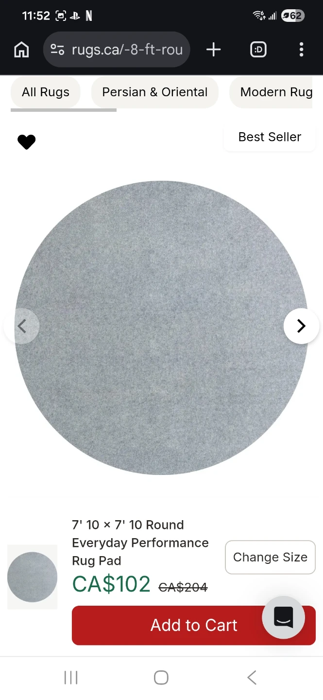 8' x 8' Washable Round Rug - photo 4