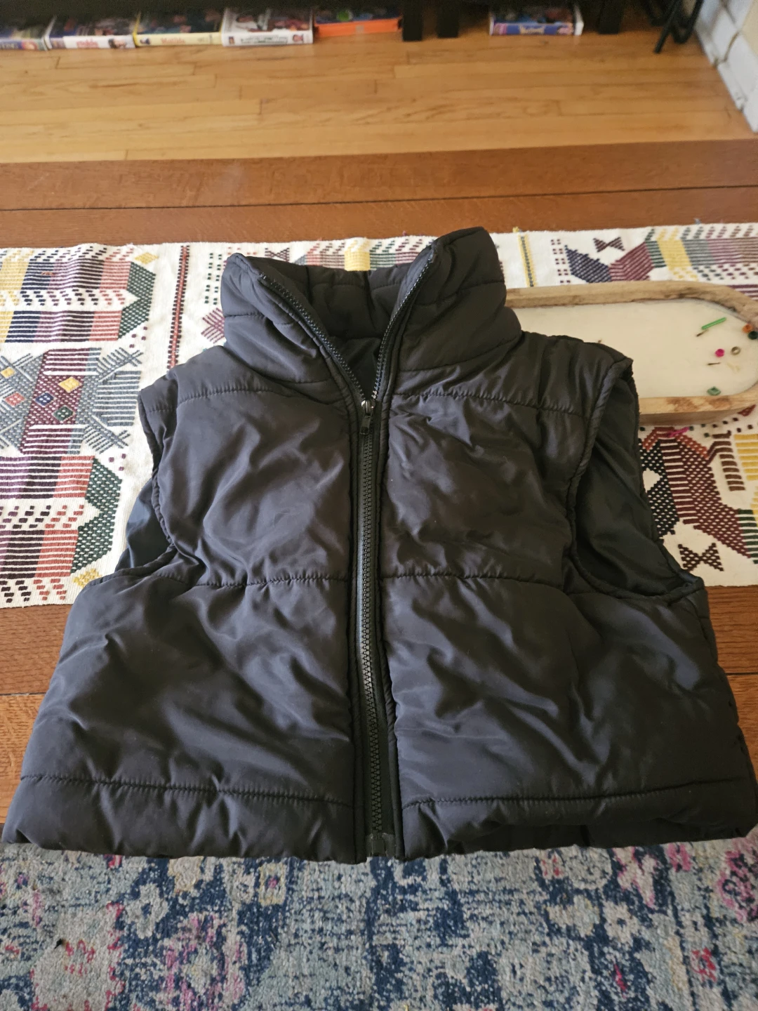 SHEIN Black Puffer Vest Size M