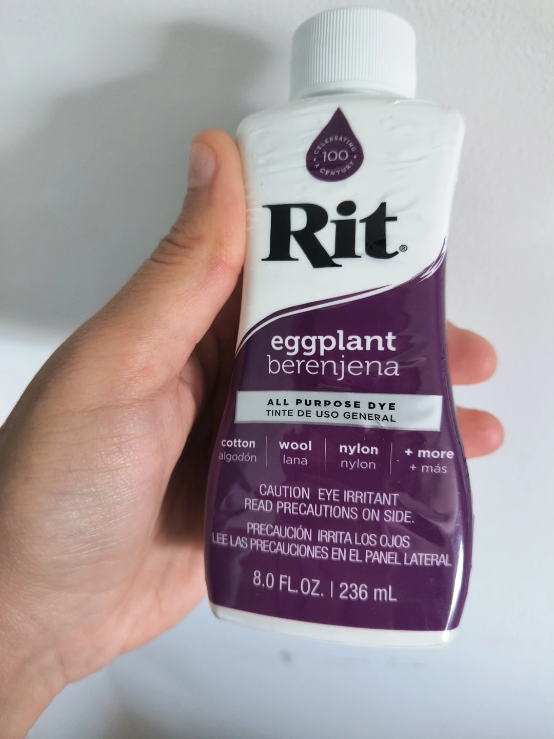 New Rit All Purpose Dye - Eggplant, 8.0 FL.OZ.