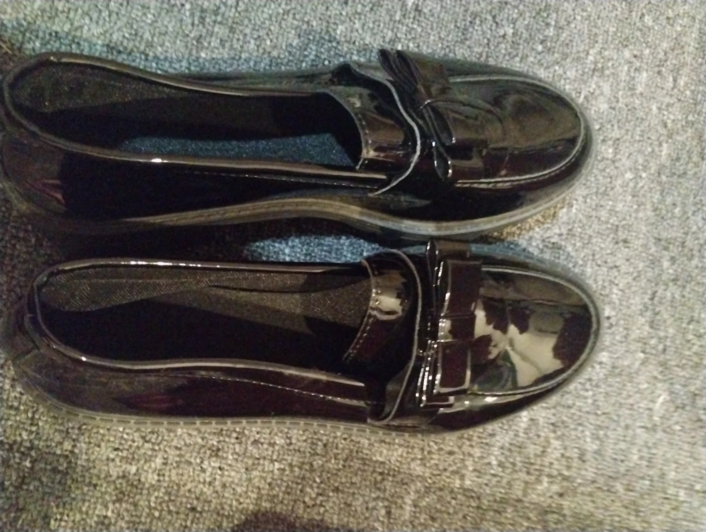 Black Patent Loafer Shoes - photo 2