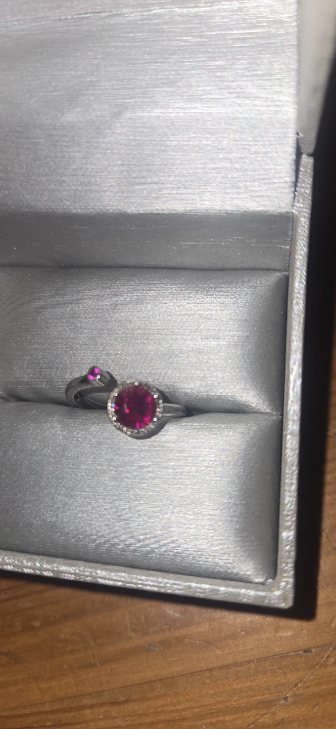 Stirling silver ruby ring