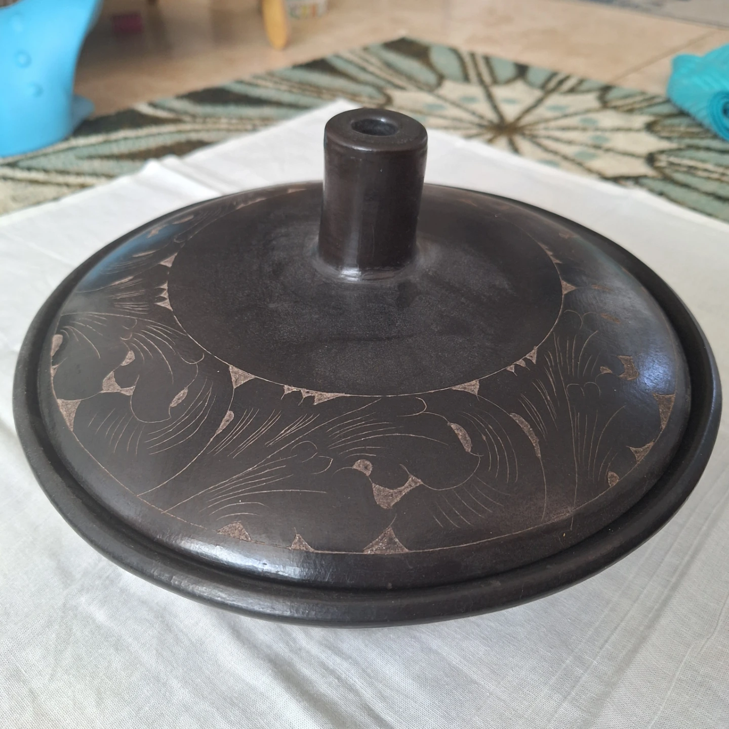 Vintage Earthenware Tagine/Maraq with Lid - photo 2
