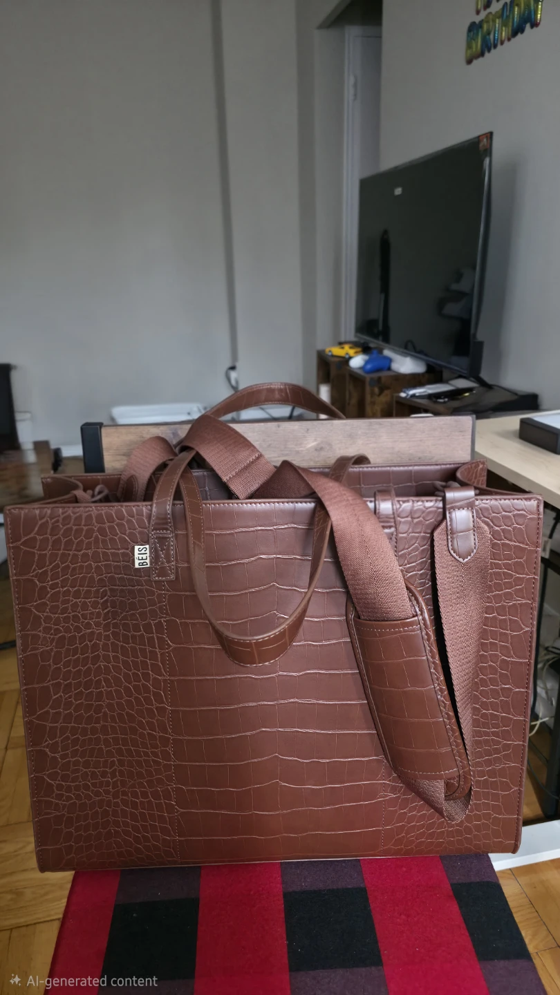 BEIS - The Large Work Tote  in Maple Croc