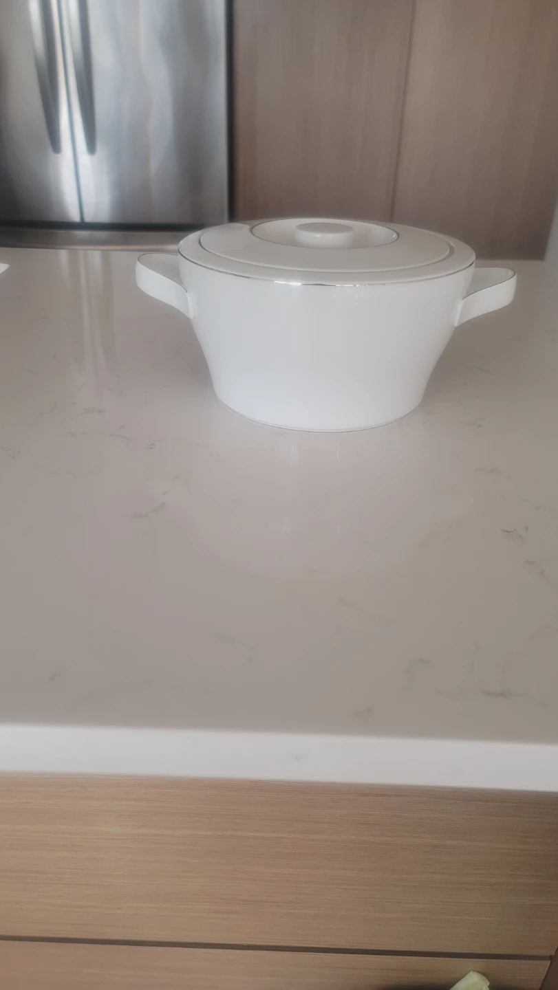 White Serving Dish with Lid - photo 4