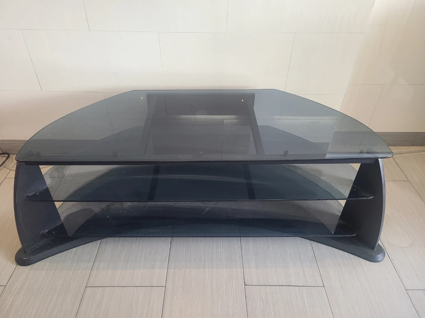 Black Glass TV Stand - photo 4