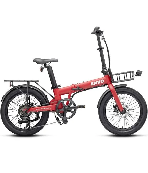Red ENVO Folding Electric Bike