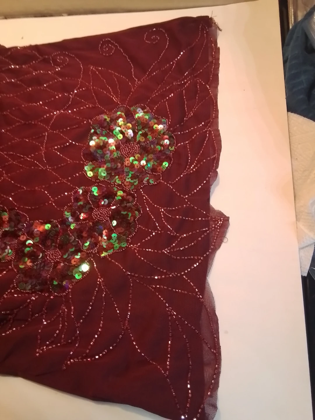 Maroon Sequined Top - photo 5