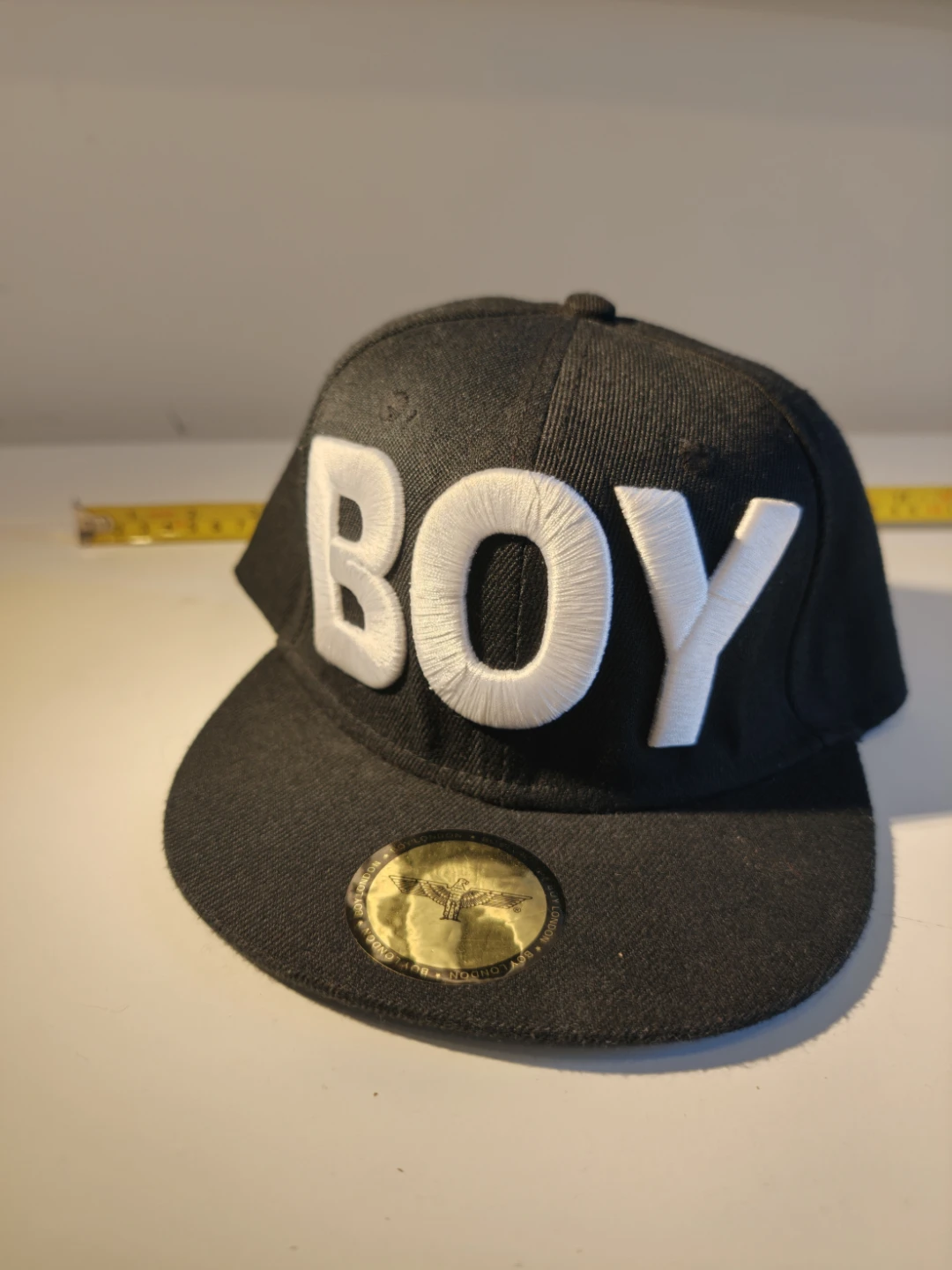 BOY London Black Snapback Hat with Leopard Print Undervisor