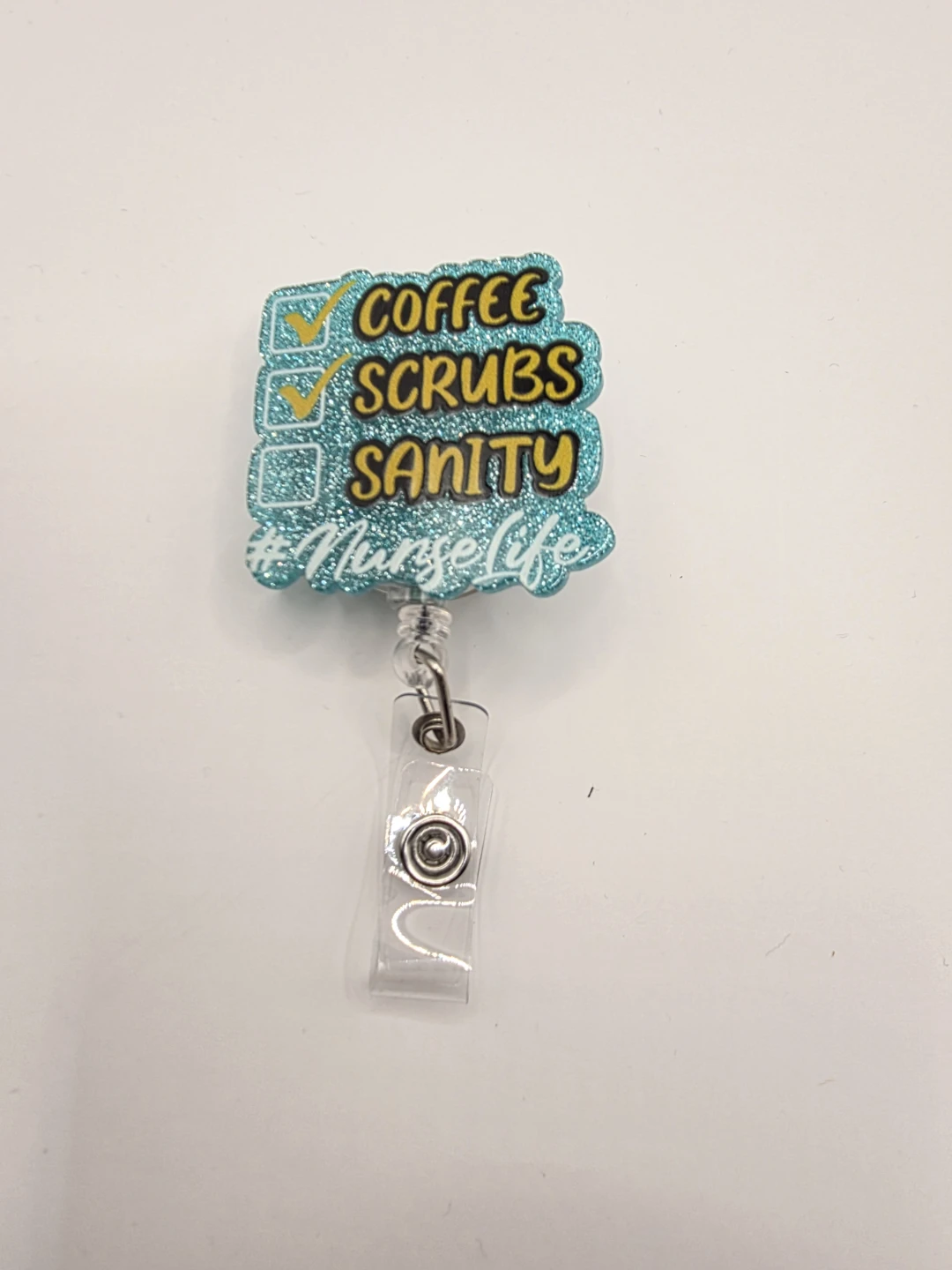 Retractable Nurse Badge Reel ID Holder Clip