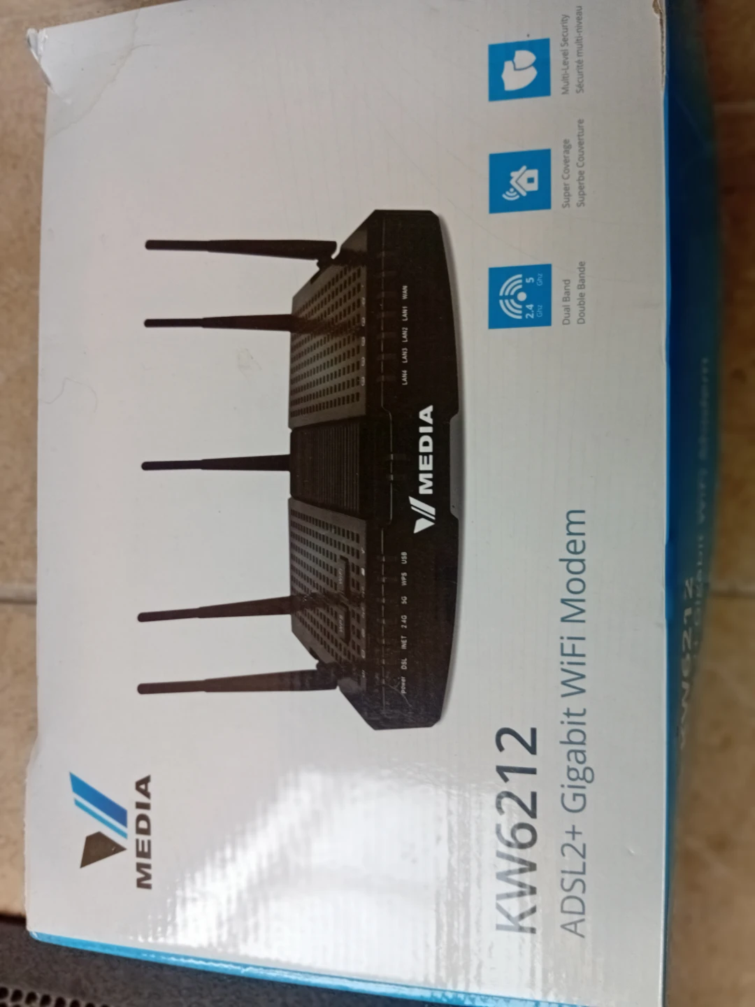 MEDIA KW6212 ADSL2+ Gigabit WiFi Modem Router