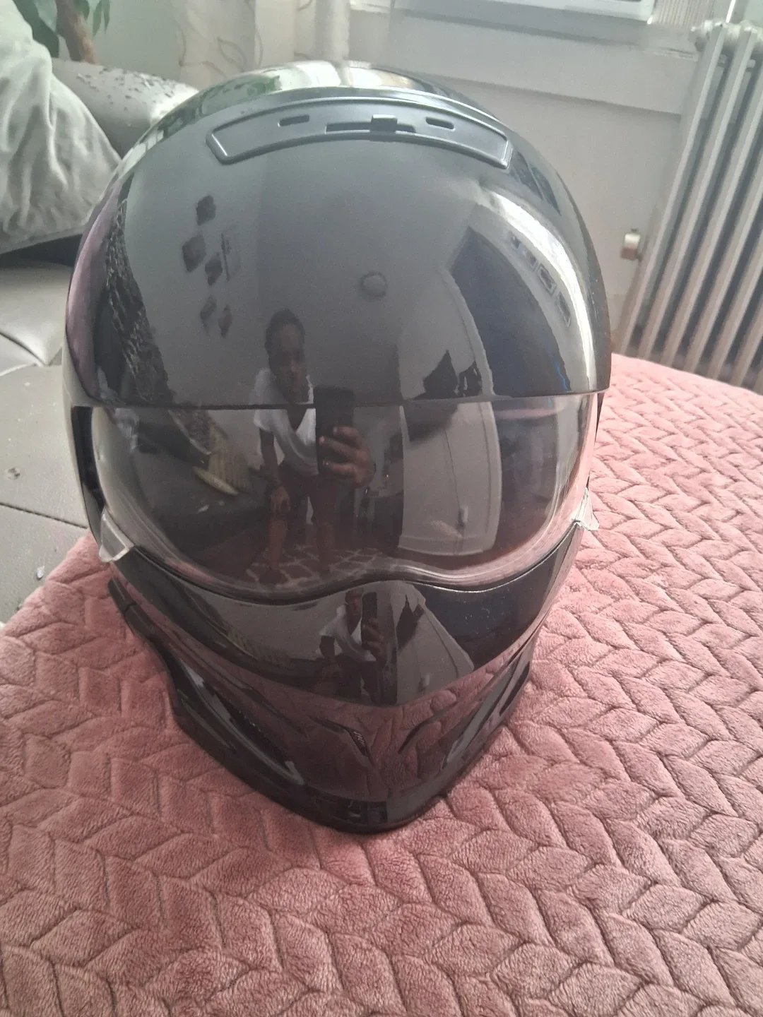 Warrior Black Retro Combination Helmet - photo 2