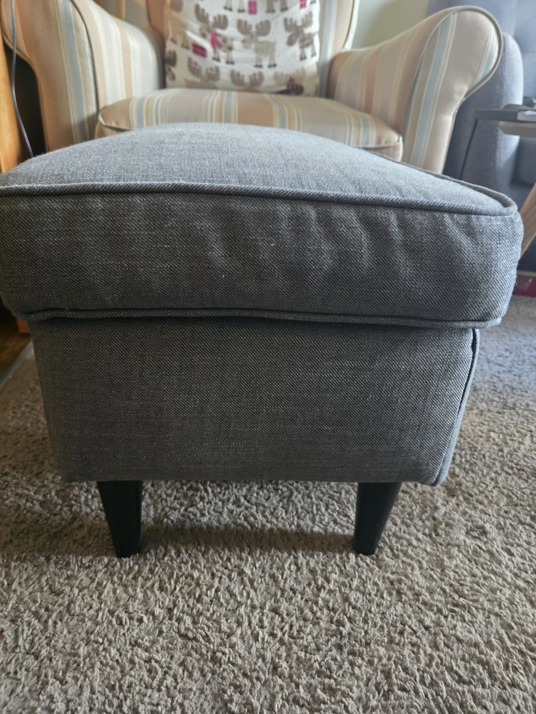 STRANDMON Footstool, Nordvalla dark gray - photo 4