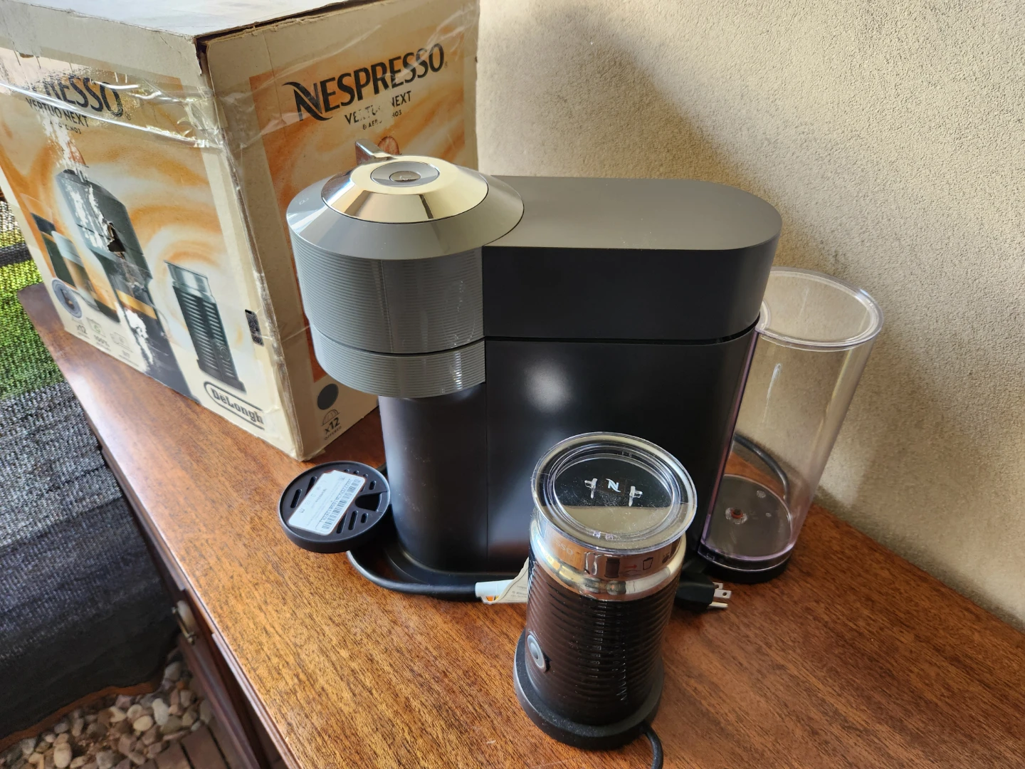Nespresso Vertuo Next Coffee Machine with Aeroccino Milk Frother