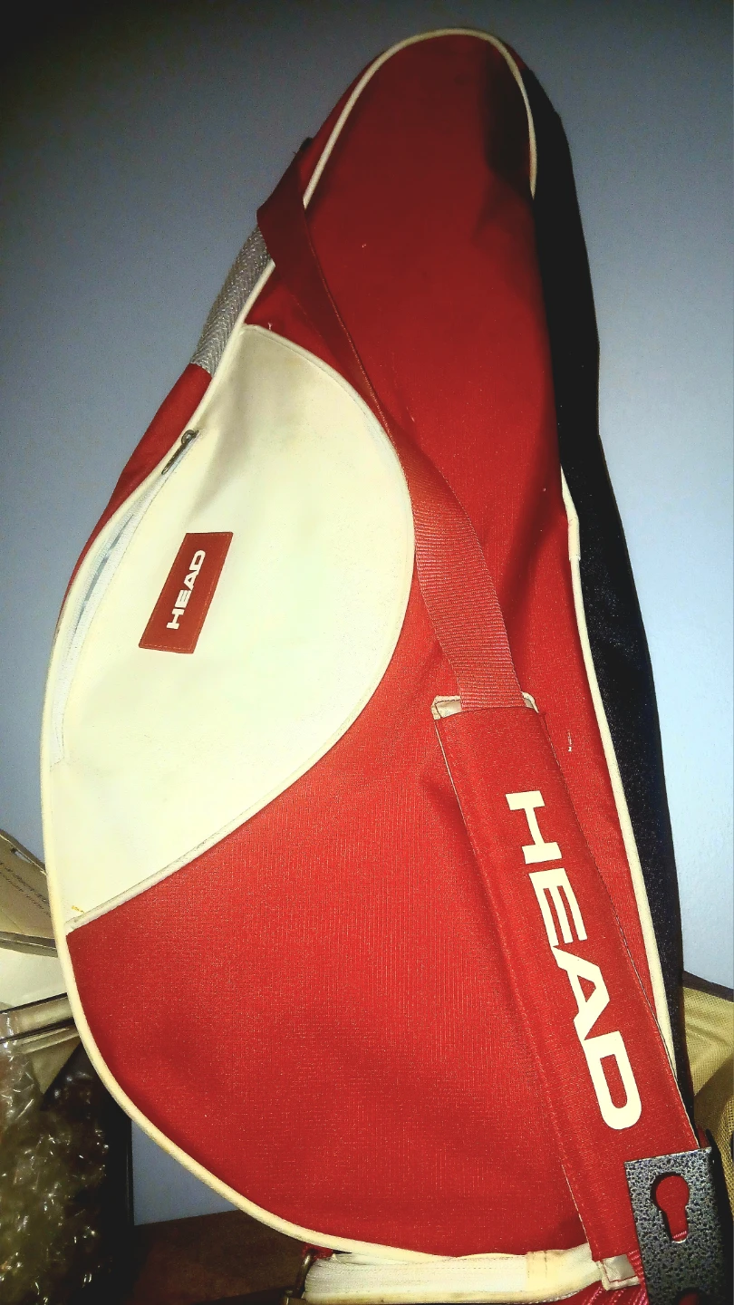 HEAD Red and White Tennis Bag