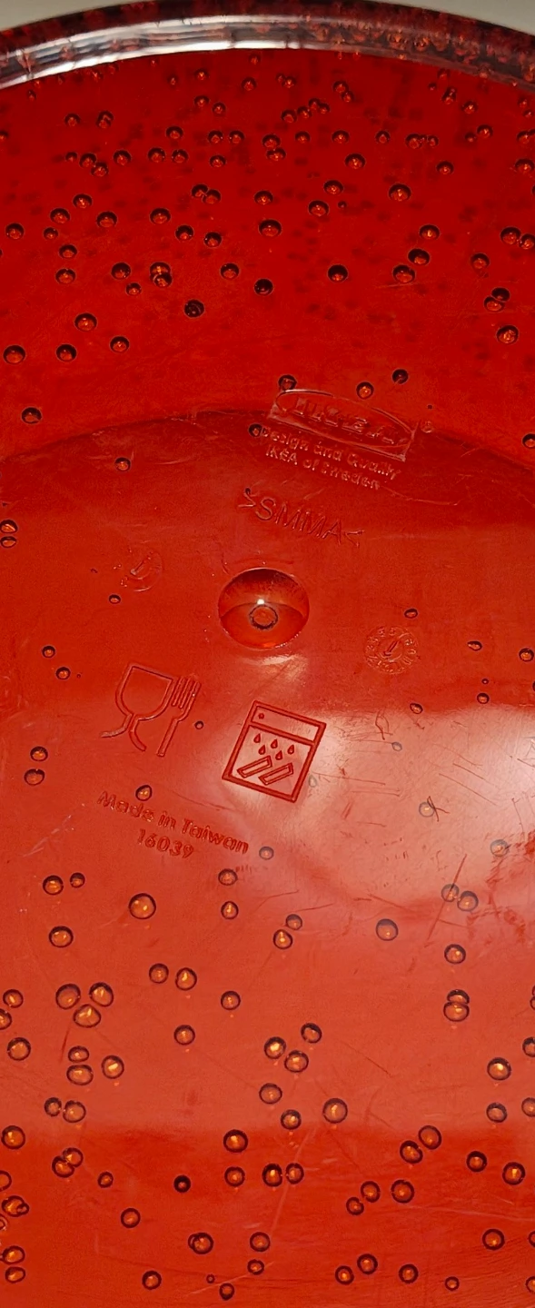 IKEA SMILA Red Bubble Bowl - photo 4